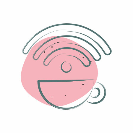 Icon Free Wifi. related to Restaurant symbol. Color Spot Style. design editableのイラスト素材