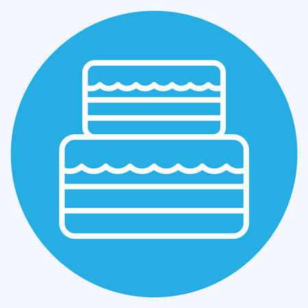 Icon Dessert. related to Restaurant symbol. blue eyes style. design editableのイラスト素材