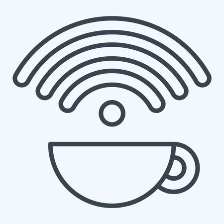 Icon Free Wifi. related to Restaurant symbol. line style. design editableのイラスト素材