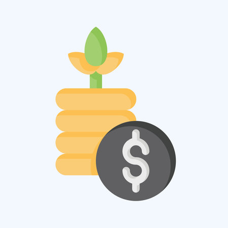 Icon Money 2. related to Retirement symbol. flat style. design editableのイラスト素材
