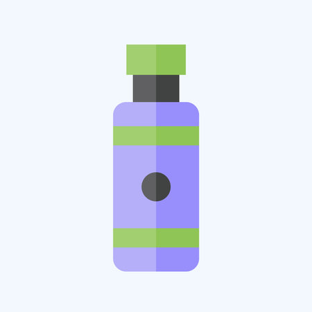 Icon Nicotine. related to Vape symbol. flat style. design editableのイラスト素材