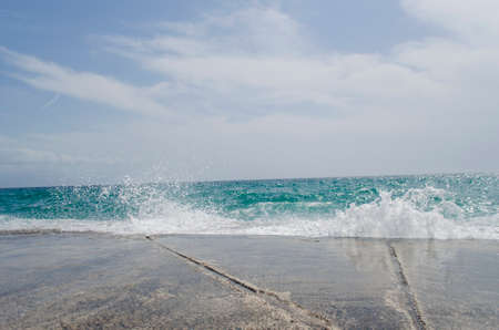 Photo of the Beautiful stormy sea with waves