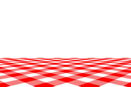 Red Gingham pattern. Texture from rhombus/squares for - plaid, tablecloths, clothes, shirts, dresses, paper, bedding, blankets, quilts and other textile products. Vector illustration.のイラスト素材