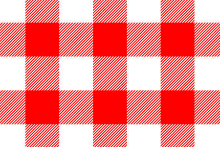 Red Gingham pattern. Texture from rhombus/squares for - plaid, tablecloths, clothes, shirts, dresses, paper, bedding, blankets, quilts and other textile products. Vector illustration.のイラスト素材