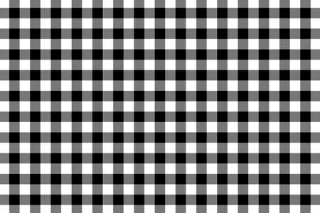 Black Gingham pattern. Texture from rhombus/squares for - plaid, tablecloths, clothes, shirts, dresses, paper, bedding, blankets, quilts and other textile products. Vector illustration.のイラスト素材