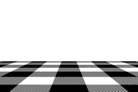 Black Gingham pattern. Texture from rhombus/squares for - plaid, tablecloths, clothes, shirts, dresses, paper, bedding, blankets, quilts and other textile products. Vector illustration.のイラスト素材