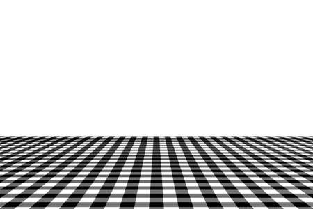 Black Gingham pattern. Texture from rhombus/squares for - plaid, tablecloths, clothes, shirts, dresses, paper, bedding, blankets, quilts and other textile products. Vector illustration.のイラスト素材