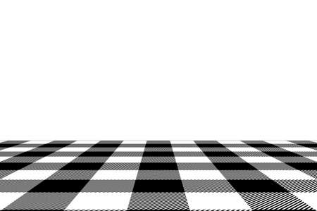 Black Gingham pattern. Texture from rhombus/squares for - plaid, tablecloths, clothes, shirts, dresses, paper, bedding, blankets, quilts and other textile products. Vector illustration.のイラスト素材