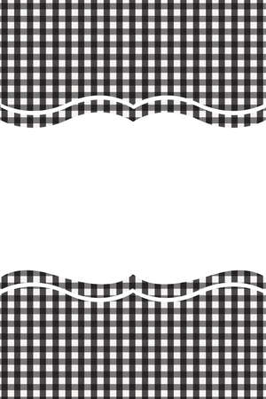 Black Gingham pattern. Texture from rhombus/squares for - plaid, tablecloths, clothes, shirts, dresses, paper, bedding, blankets, quilts and other textile products. Vector illustration.のイラスト素材