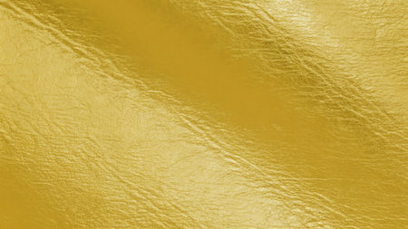 Soft crinkled gold foil surface with subtle metallic sheen and minimalist eleganceの素材