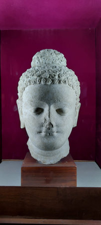 Buddhist Art Handmade Buddha Sculpture Unearthed at Taxila Pakistan Ancient Gandhara Spiritual Relic, Taxila, Pakistan, September 11 2025のeditorial素材