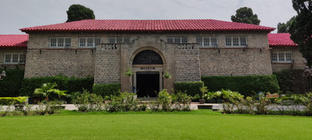Heritage Taxila Museum Constructed in 1928 with Green Grass Lawn and Trees Highlighting Ancient History of Pakistan, Taxila, Pakistan, September 11 2025のeditorial素材
