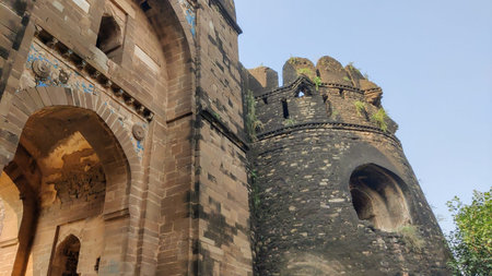 Ancient Shishi Gate standing tall in Rohtas Fort, October 26 2025 Dina punjab Pakistanのeditorial素材