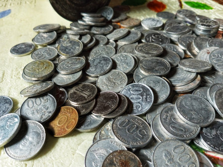 Pile of Coins Front Perspective â€“ Money and Investment Concept