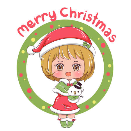 Illustration of cartoon character santarinaのイラスト素材