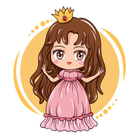 Illustration of cartoon character cute girlのイラスト素材