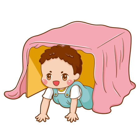 Illustration of cartoon character babyのイラスト素材