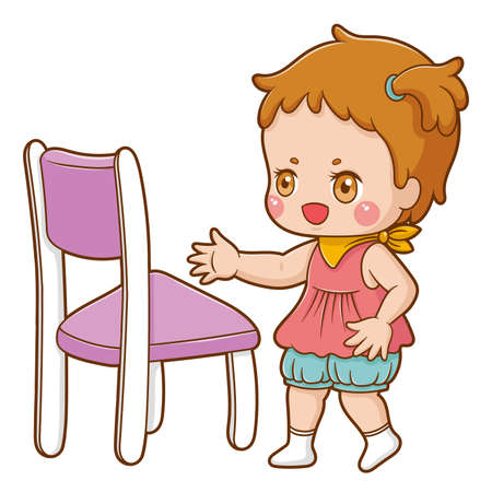 Illustration of cartoon character babyのイラスト素材