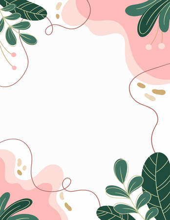 Illustration of cute floral backgroundのイラスト素材