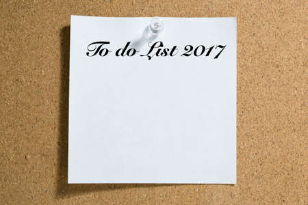 Conceptual,notebook on a white table. open diary and pen To do List 2017 wordsの写真素材