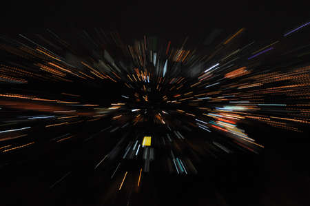 Blur Panning Light Night in City Backgroundの写真素材