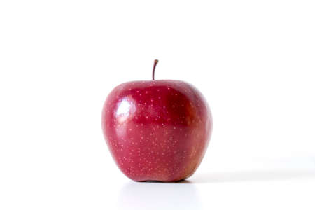 Red apple on white backgroundの写真素材