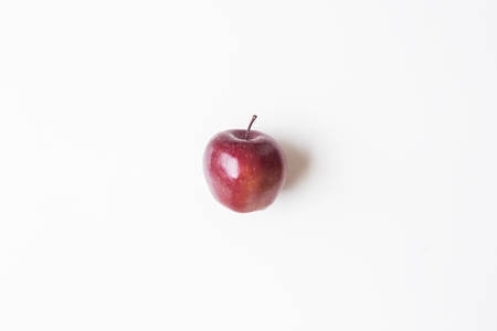 Red apple on white backgroundの写真素材