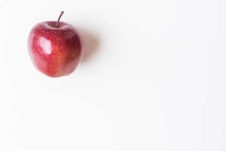 Red apple on white backgroundの写真素材