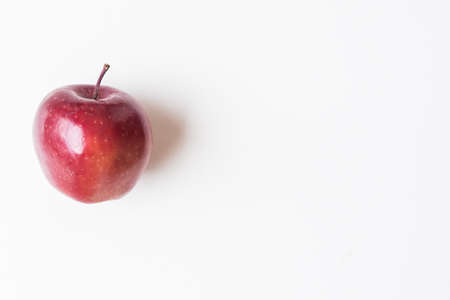 Red apple on white backgroundの写真素材