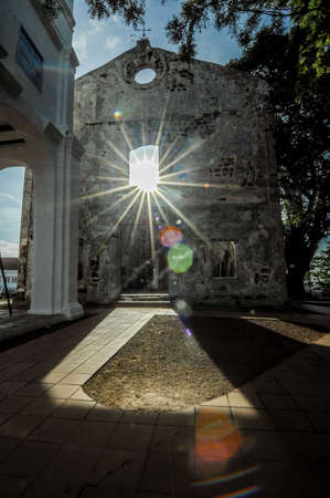 MALACCA, MALAYSIA - July, 2017 : A fortress in Malacca. The remaining part of the ancient fortress of Malaccaのeditorial素材