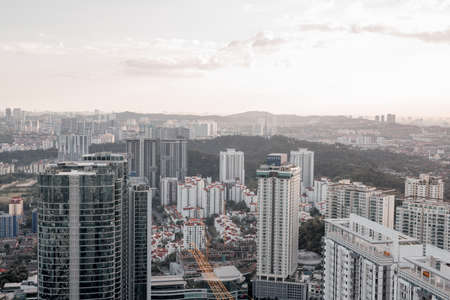 Top view of Kuala Lumpur at evening. Kuala Lumpur is the most beautiful urban place in Malaysia.のeditorial素材