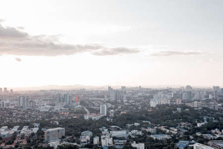 Top view of Kuala Lumpur at evening. Kuala Lumpur is the most beautiful urban place in Malaysia.