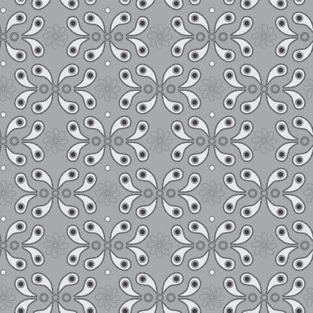 Vector vintage seamless background with paisley patternのイラスト素材