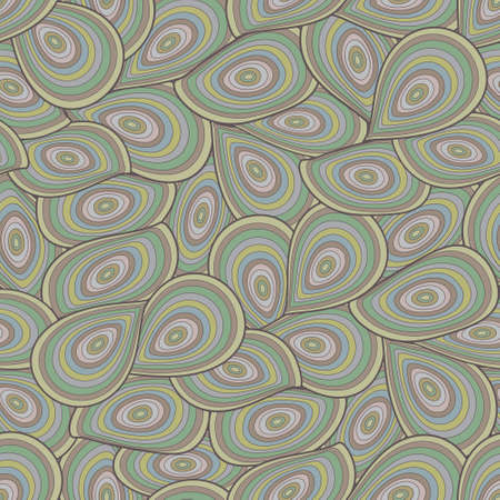 Seamless peacock feather pattern in pastel colorsのイラスト素材