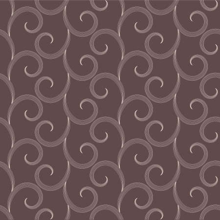 Vector seamless pattern with white elegant swirlsのイラスト素材
