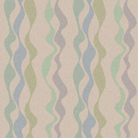 Vector retro seamless wave pattern in pastel colorsのイラスト素材
