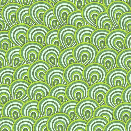  peacock feather pattern in green colorsのイラスト素材