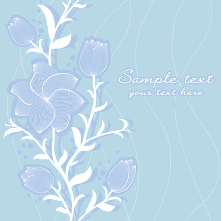 Vector floral seamless pattern with hand-drawn flowersのイラスト素材