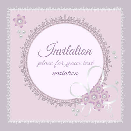 ornate lace background for invitation or announcementのイラスト素材