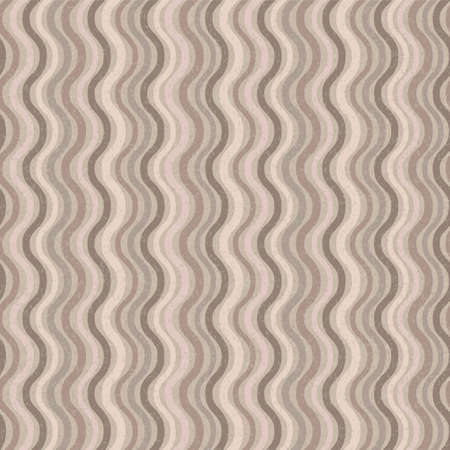 Vector retro seamless wave pattern in brown colorsのイラスト素材