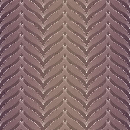 Vector seamless pattern with line drawn leaves