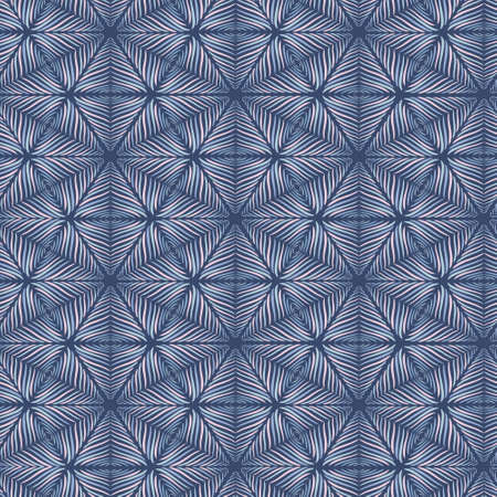 Seamless geometric winter background with shapes like snowflakesのイラスト素材