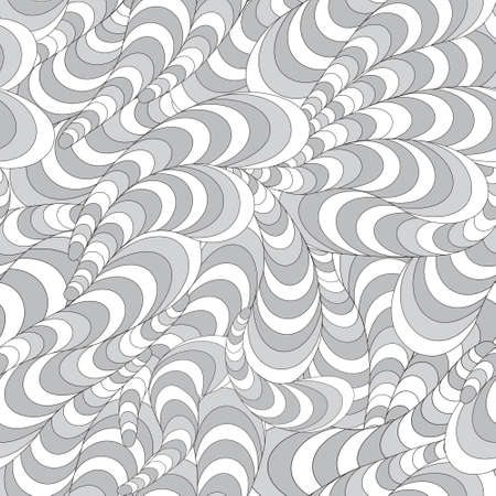 seamless abstract wavy pattern with swirlsのイラスト素材
