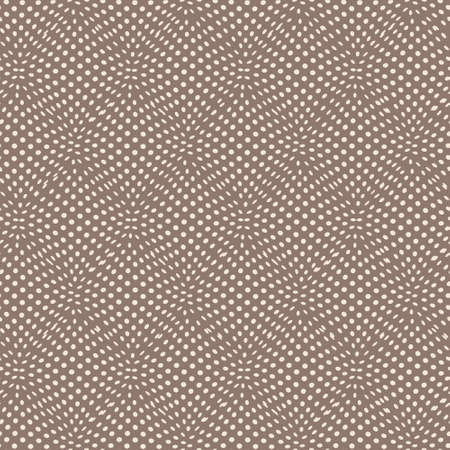 Seamless geometric pattern, wavy dots. Vector texture with illusionのイラスト素材