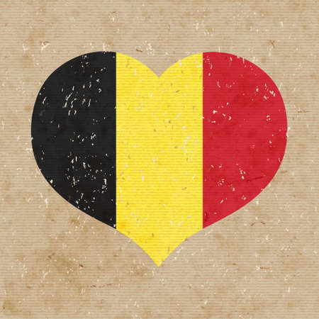 National flag of Belgium. vector retro illustration.のイラスト素材