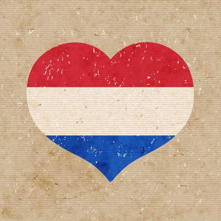 National flag of Netherlands. vector retro illustration.のイラスト素材
