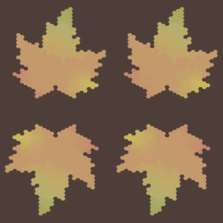?bstract  seamless vector autumn leafのイラスト素材