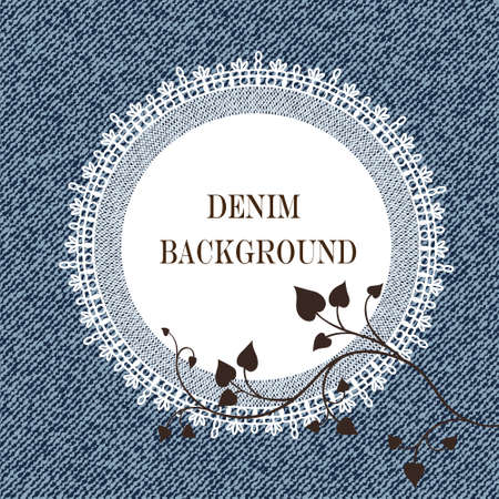 Elegance seamless pattern with denim jeans background.のイラスト素材