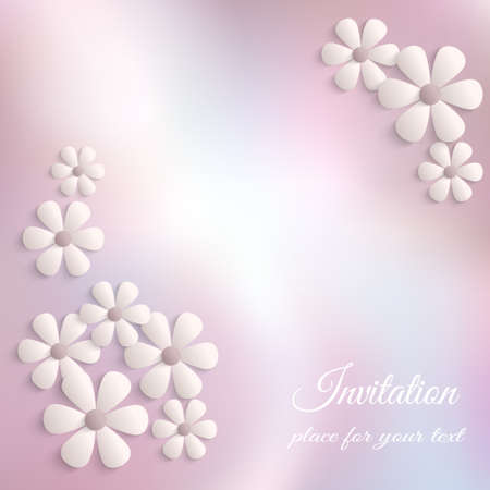 Wedding invitation cards with floral elements.のイラスト素材