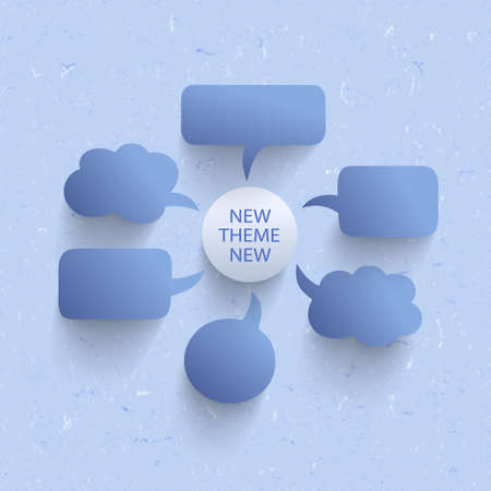 Conceptual paper 3d icons of social media network.のイラスト素材